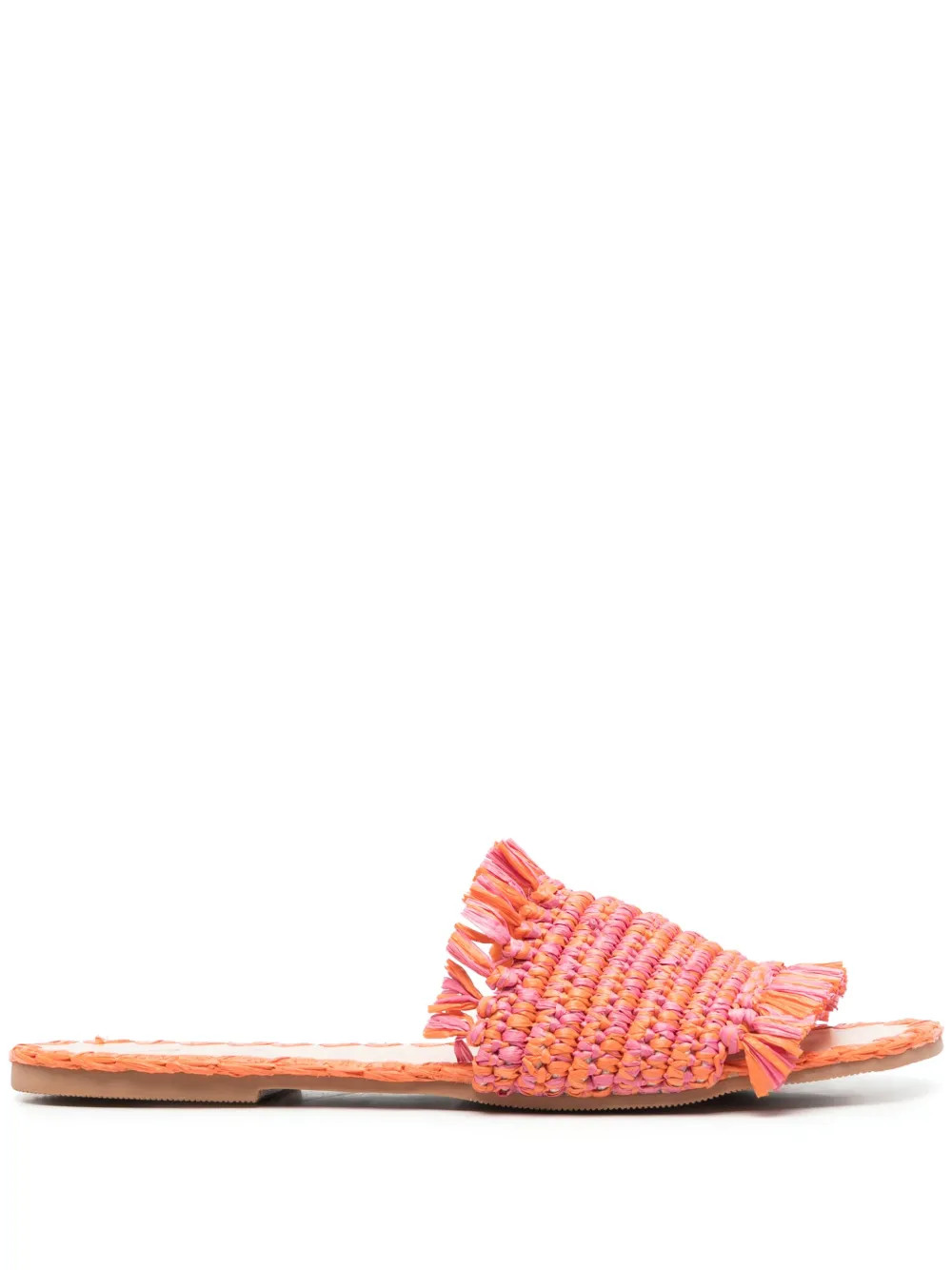 Manebi woven-raffia open-toe Slides - Farfetch | Farfetch Global
