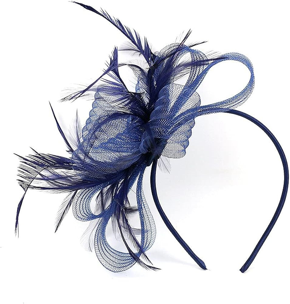 Fascinators Headband Hat Tea Party Hair Clip Church Wedding Bridal Headwear Vintage Headpiece Hai... | Amazon (US)