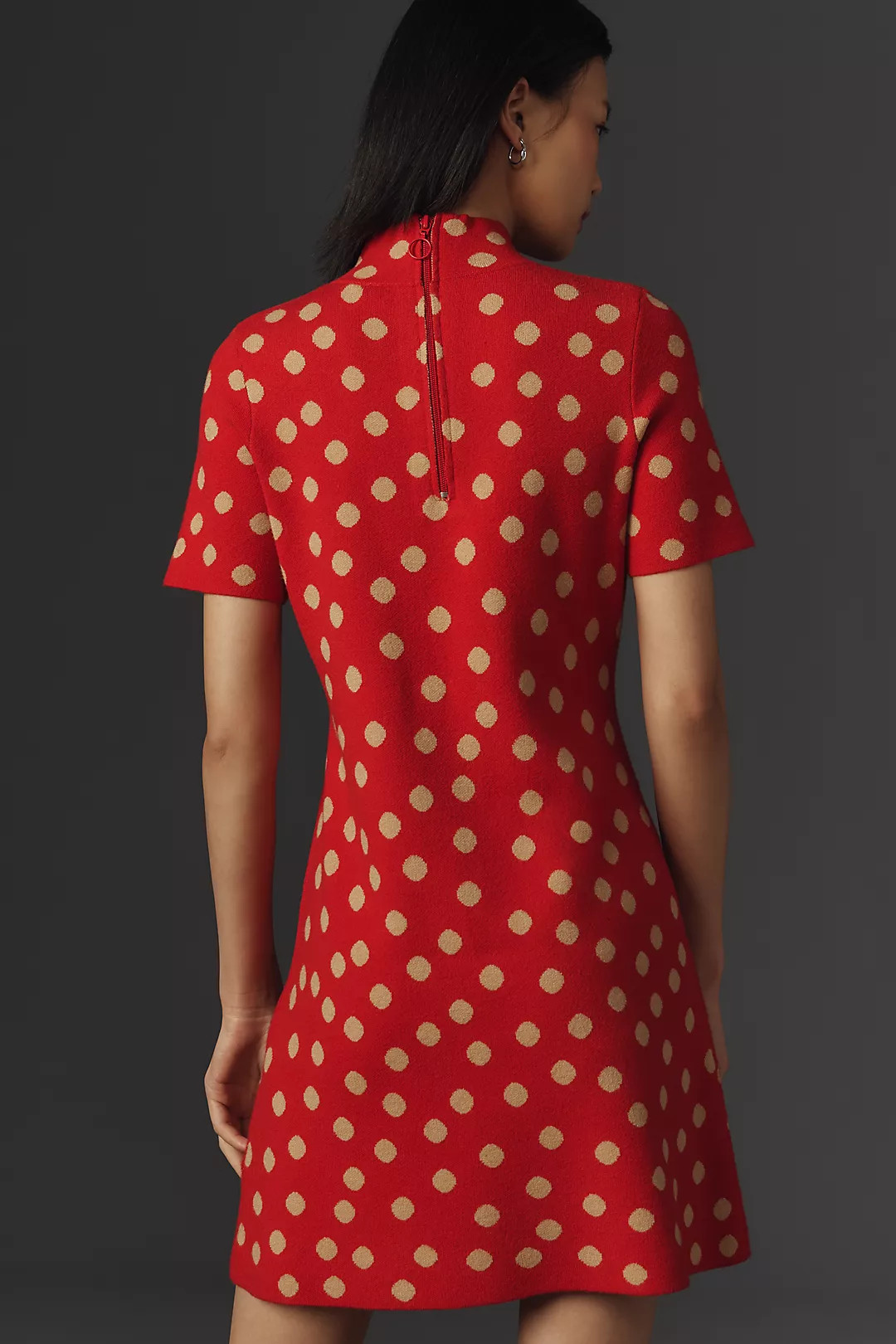 The Nina Short-Sleeve Mock-Neck Mod Mini Dress | Anthropologie (US)