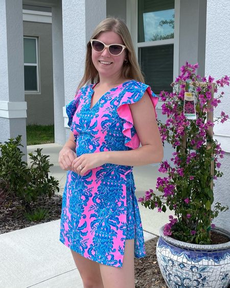 Lilly Pulitzer romper inspired by Palm Royale  