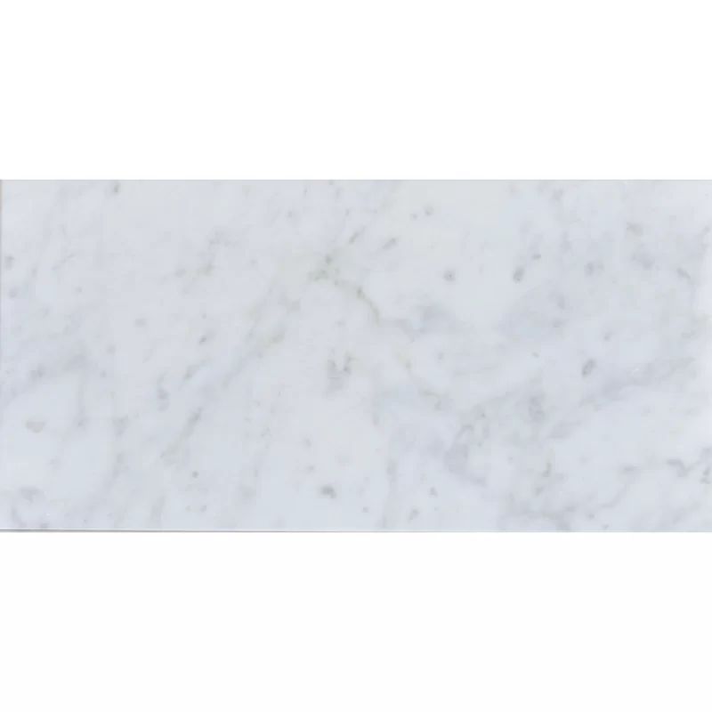 Carrara 6" x 12" Honed Marble Field Tile in White | Wayfair North America