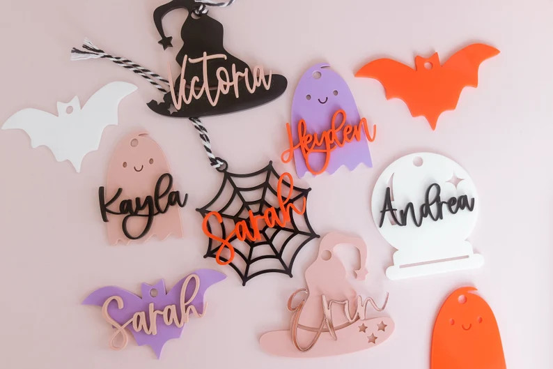 Boo Basket Tag Halloween Name Tags Personalized Halloween Candy Basket Tag Trick or Treat Boo Bag... | Etsy (US)