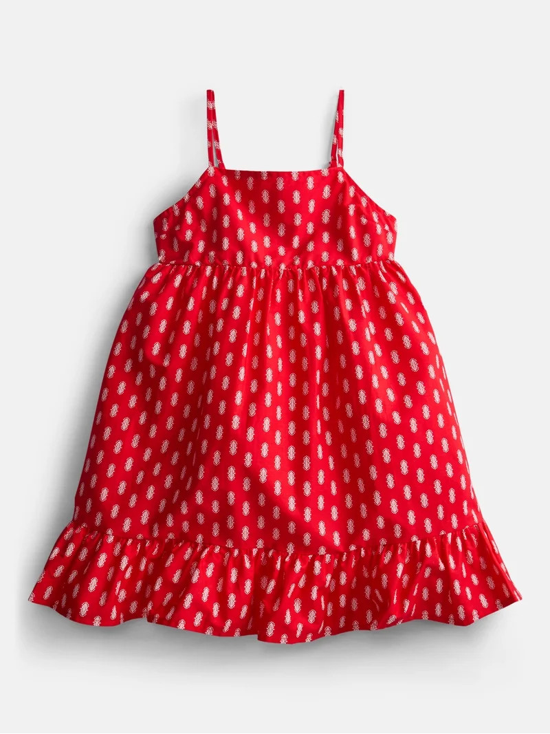 Weekend Academy Girls Sleeveless Cotton Babydoll Dress, Sizes 4-18 | Walmart (US)
