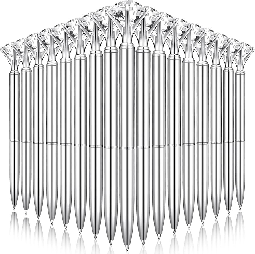 Leinuosen 50 Pcs Diamond Pens Crystal Metal Ballpoint Pens with Black Ink Cute Bling Pens Beautif... | Amazon (US)