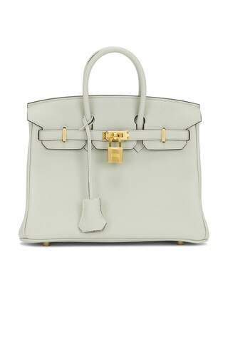 Hermes Clemence Birkin 25 Handbag in Grey | FWRD 