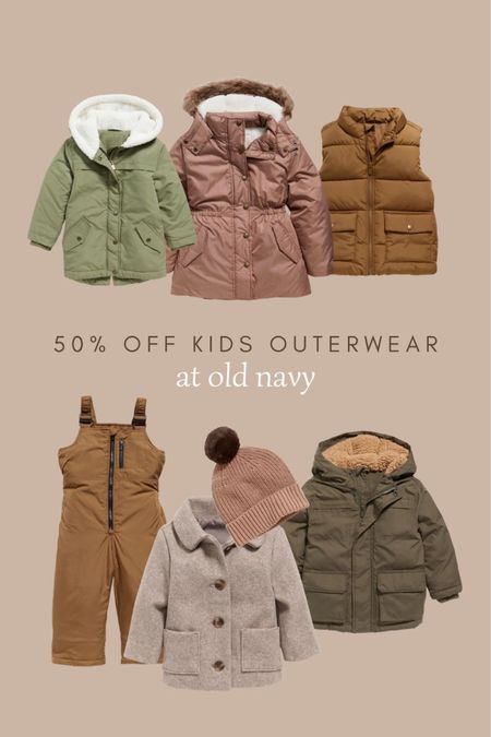 50% off outerwear at Old Navy! 2 days only! Baby outerwear. Kids jackets. 

#LTKkids #LTKfamily #LTKsalealert