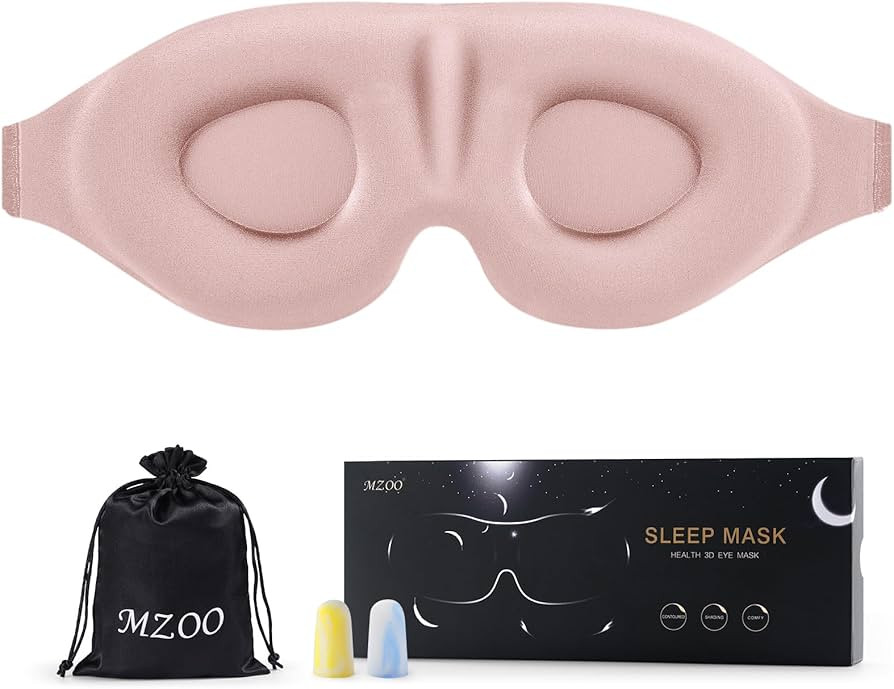 MZOO Sleep Eye Mask for Side Sleeper Men Women, Zero Eye Pressure 3D Sleeping Mask, Light Blockin... | Amazon (US)