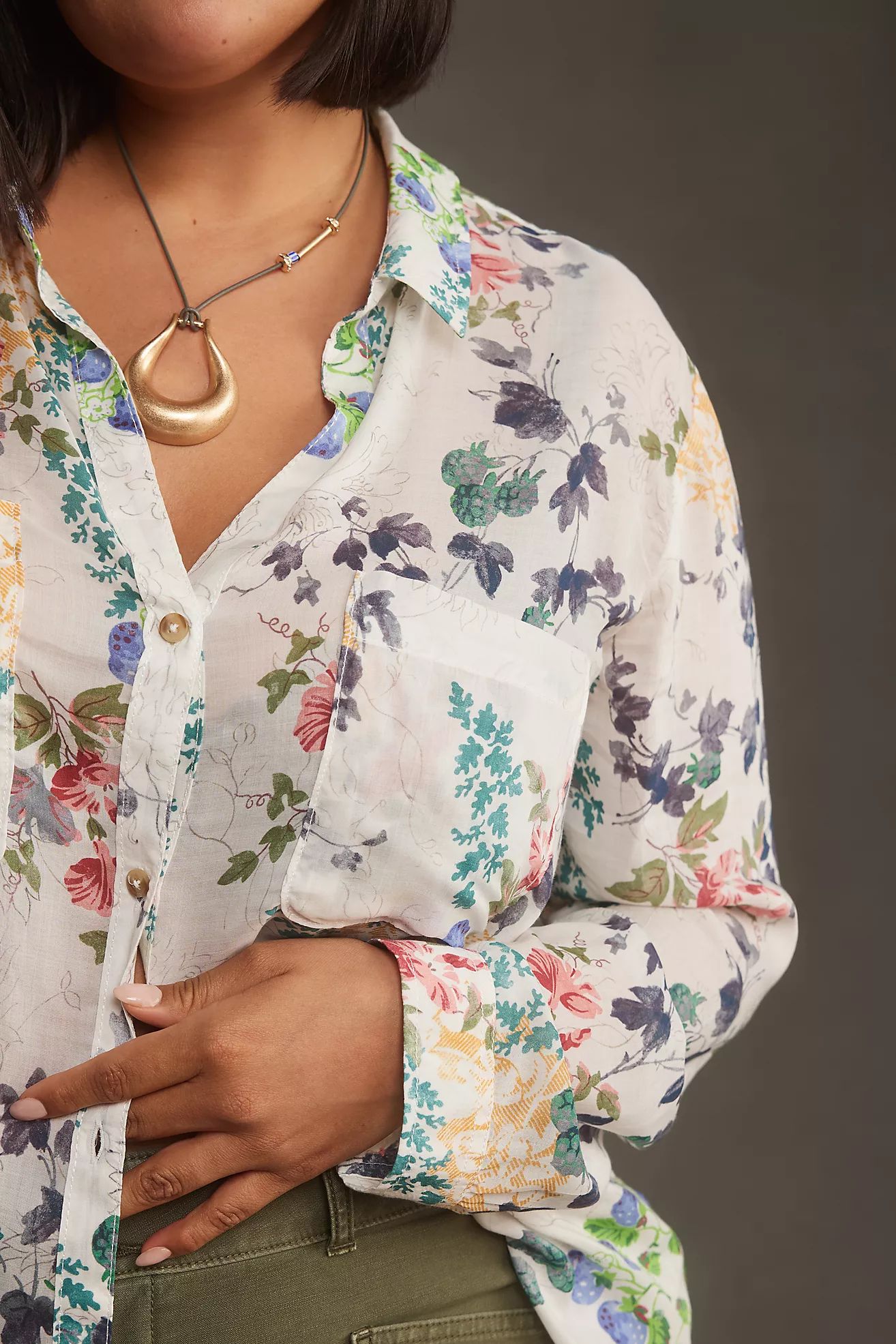 The Romy Relaxed Buttondown Shirt by Pilcro | Anthropologie (US)