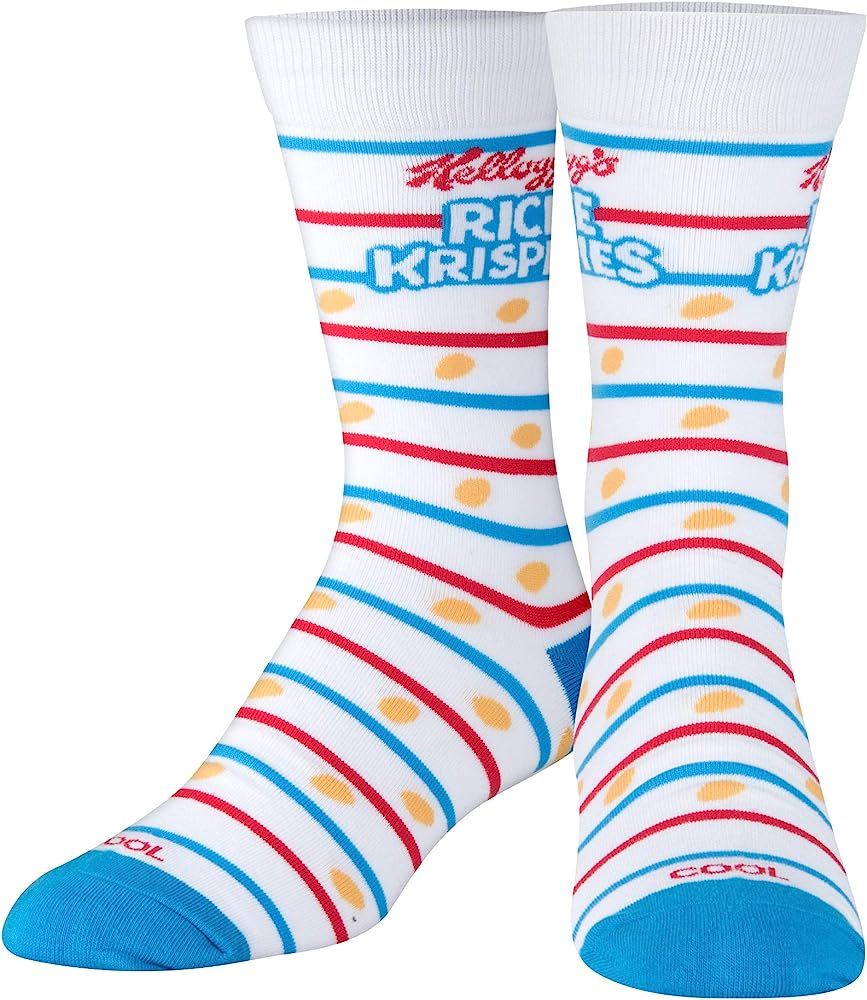 Cool Socks, Unisex, Food, Rice Krispies Cereal, Crew Socks, Novelty Funny Cute | Amazon (US)