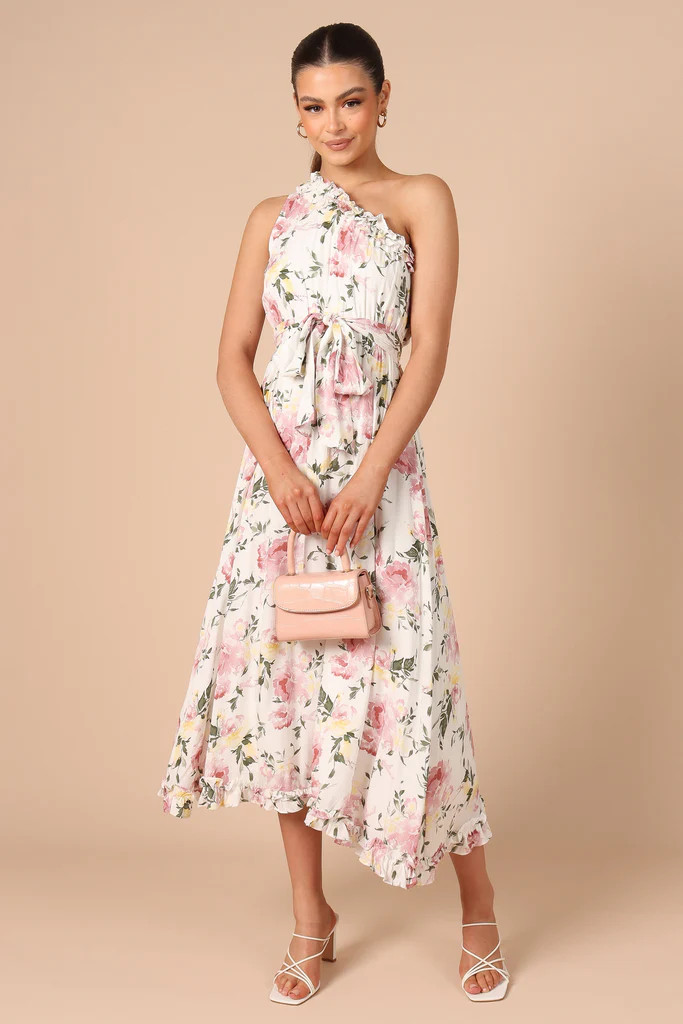 Aleia One Shoulder Dress - White Floral | Petal & Pup (US)