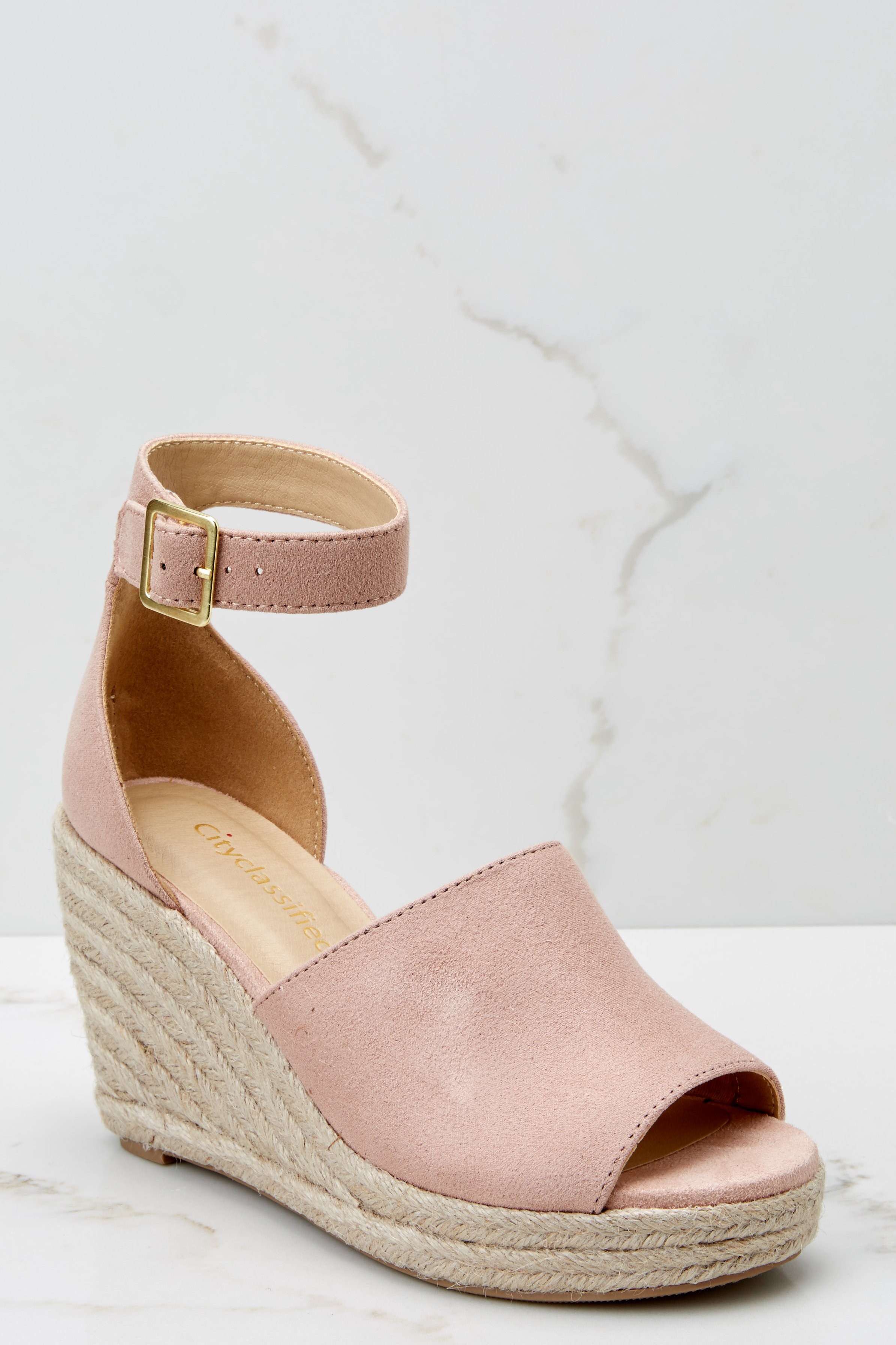 With Every Step Blush Pink Wedges | Red Dress 
