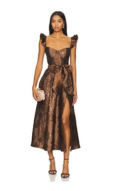 V. Chapman Vera Dress in Cocoa Baroque Floral from Revolve.com | Revolve Clothing (Global)