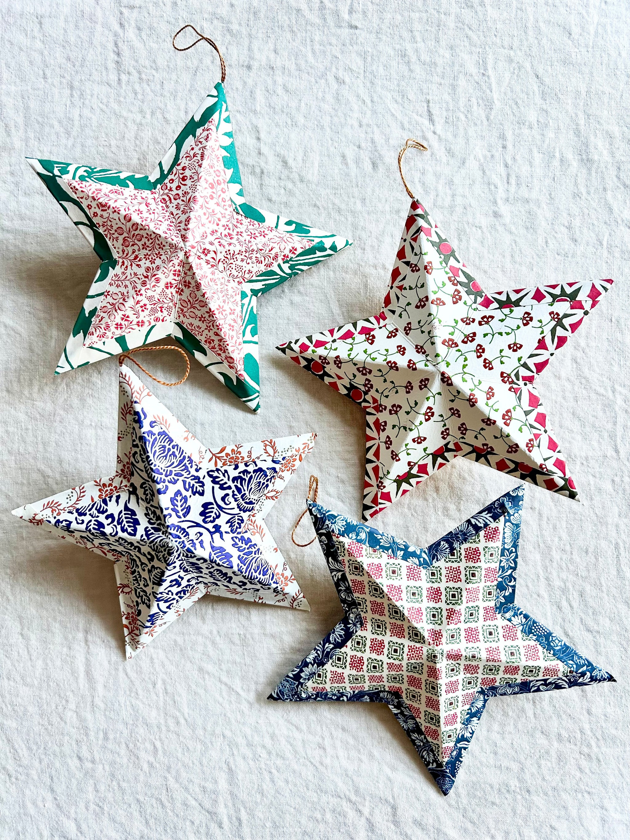 Italian Paper Star Ornament - S/4- IX | the ARK elements