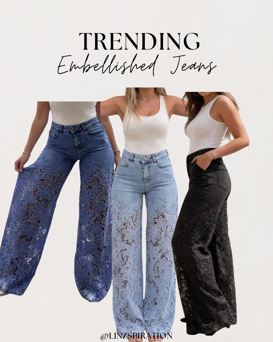 Trending embellished jeans! Soooo good

#LTKMothersDay #LTKgrwm #LTKootd