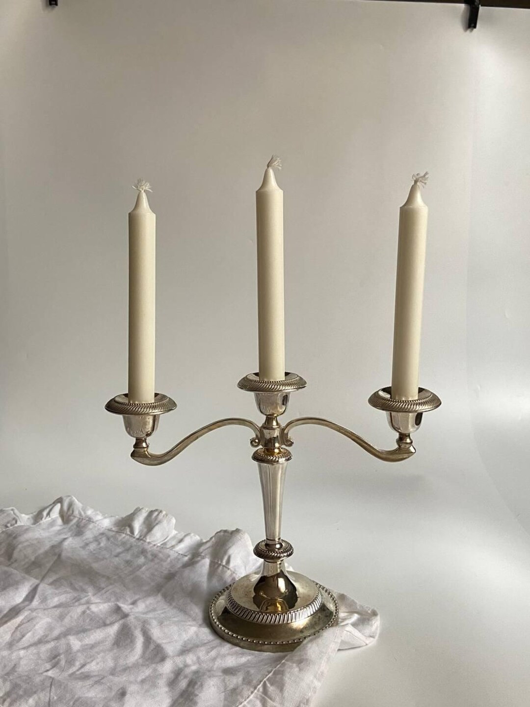 Elegant Vintage Silver-plated Three-arm Candelabra, Classic Hong Kong - Etsy | Etsy (US)