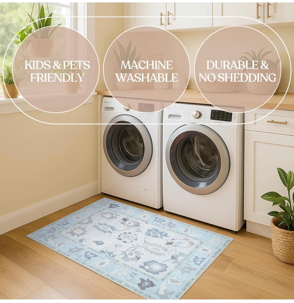 The rug we have all over our home. From the bathroom, bedrooms and living room. Washable and so affordable 

#LTKHome