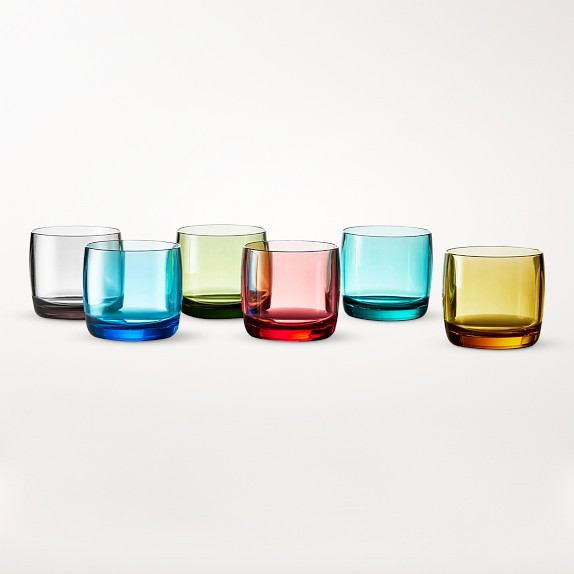 DuraClear® Tritan Outdoor Multicolored Double Old-Fashioned Glasses, Set of 6 | Williams-Sonoma