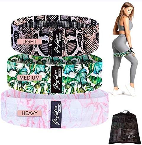 Fabric Resistance Bands Set of 3 – Premium Quality Resistance Booty Bands with Mesh Carry Bag ... | Amazon (US)