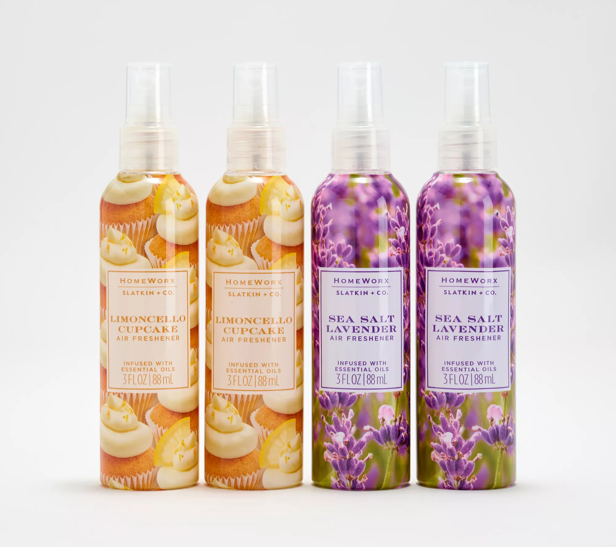HomeWorx by Slatkin + Co. S/4 Travel Size Air Freshener Sprays - QVC.com | QVC