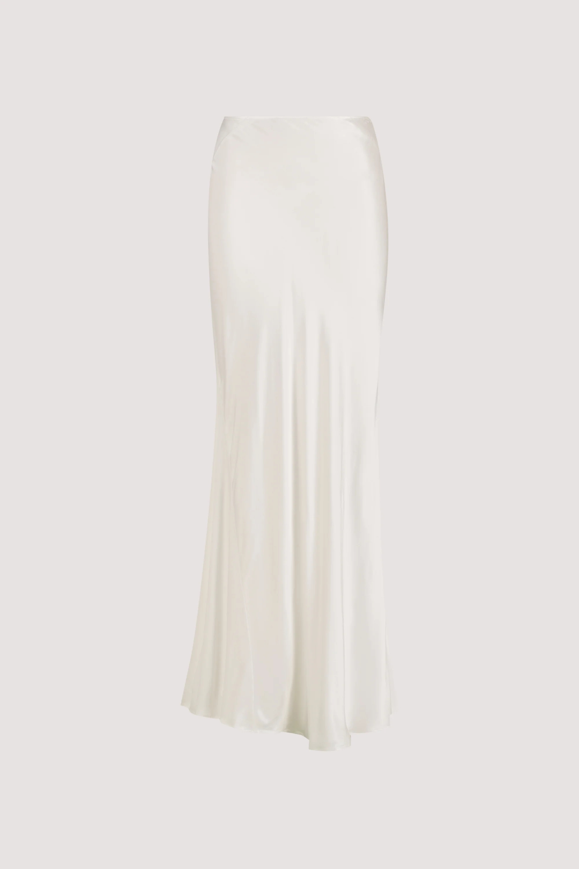 CHARLI WHITE SATIN MAXI SKIRT | DISSH
