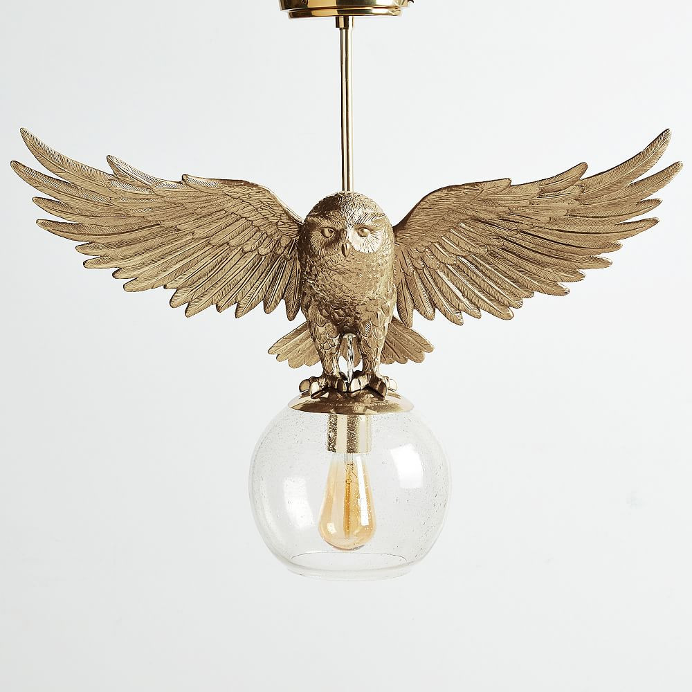 HARRY POTTER(TM) Hedwig Pendant, Brass | Pottery Barn Teen