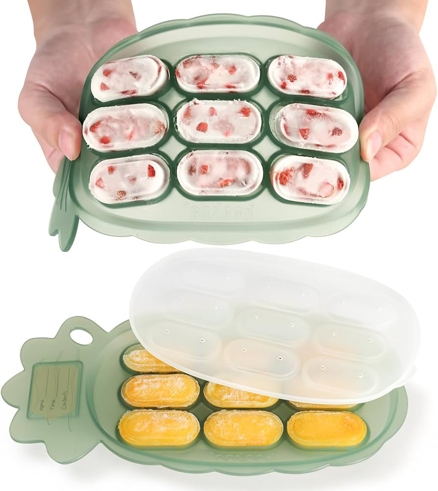Haakaa Silicone Nibble Freezer Tray -Breastmilk Teething Popsicle Mold - Baby Fruit Food Feeder T... | Amazon (US)