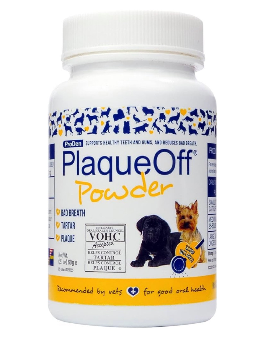 I use this to help maintain Brody’s healthy teeth! 