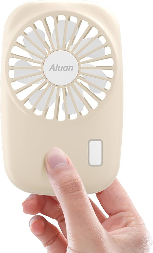 Aluan Handheld Fan Mini Powerful Small Personal Fan Portable Speed Adjustable USB Rechargeable Co... | Amazon (US)