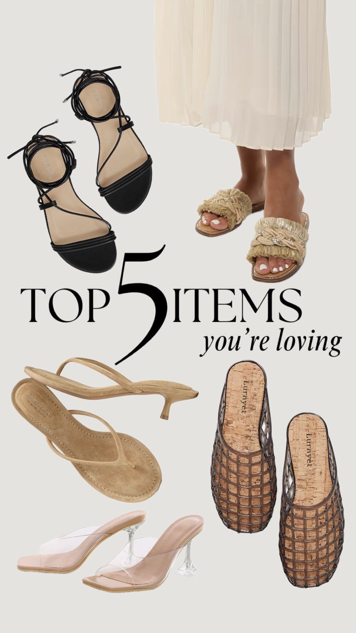 Top 5 Summer Shoes ☀️ 
Worn on repeat 🖤

#LTKTravel #LTKootd #LTKgrwm