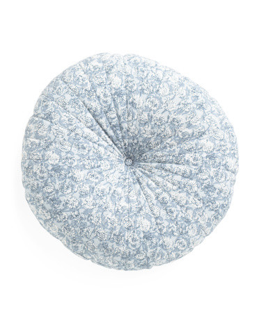 18in Round Block Print Pillow | TJ Maxx