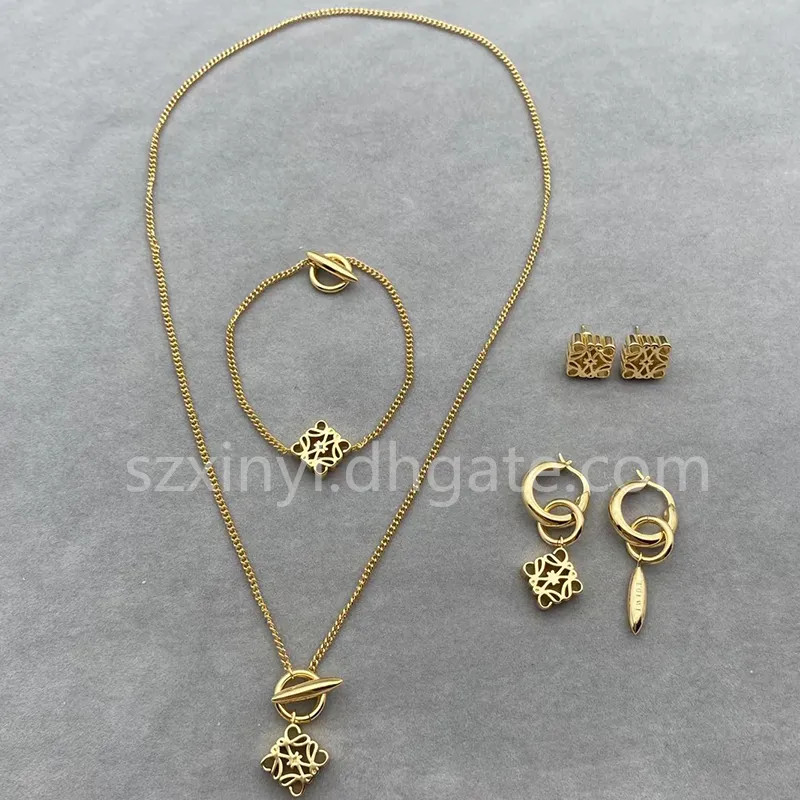 LOE-WE 1:1 DUPE Fashion Women's Adjustable Necklace Bracelet Earrings Earbuds with Gift Box 22245 | DHGate