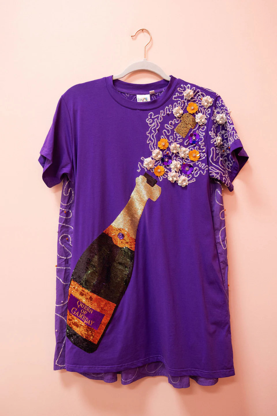 Popping Champagne Tee Dress | Queen of Sparkles