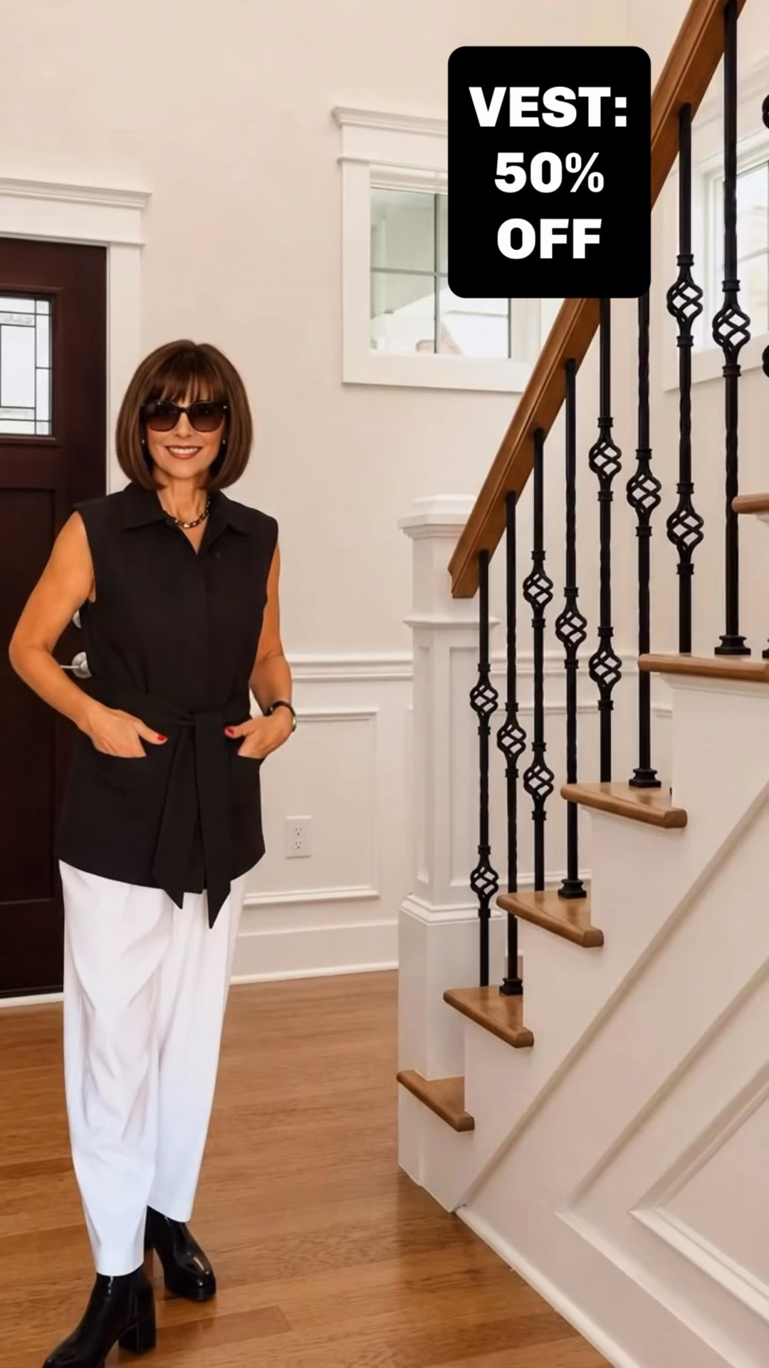 Funnel Neck Vest on SALE for 50% OFF ‼️ Comes with a detachable Belt !!! Wearing size Petite XS 
Go from the Office to Dinner out 🛍️ 
Office Outfit- WorkWear - Travel- Vacation

https://liketk.it/6kWlv

#LTKWorkwear #LTKSaleAlert #LTKootd