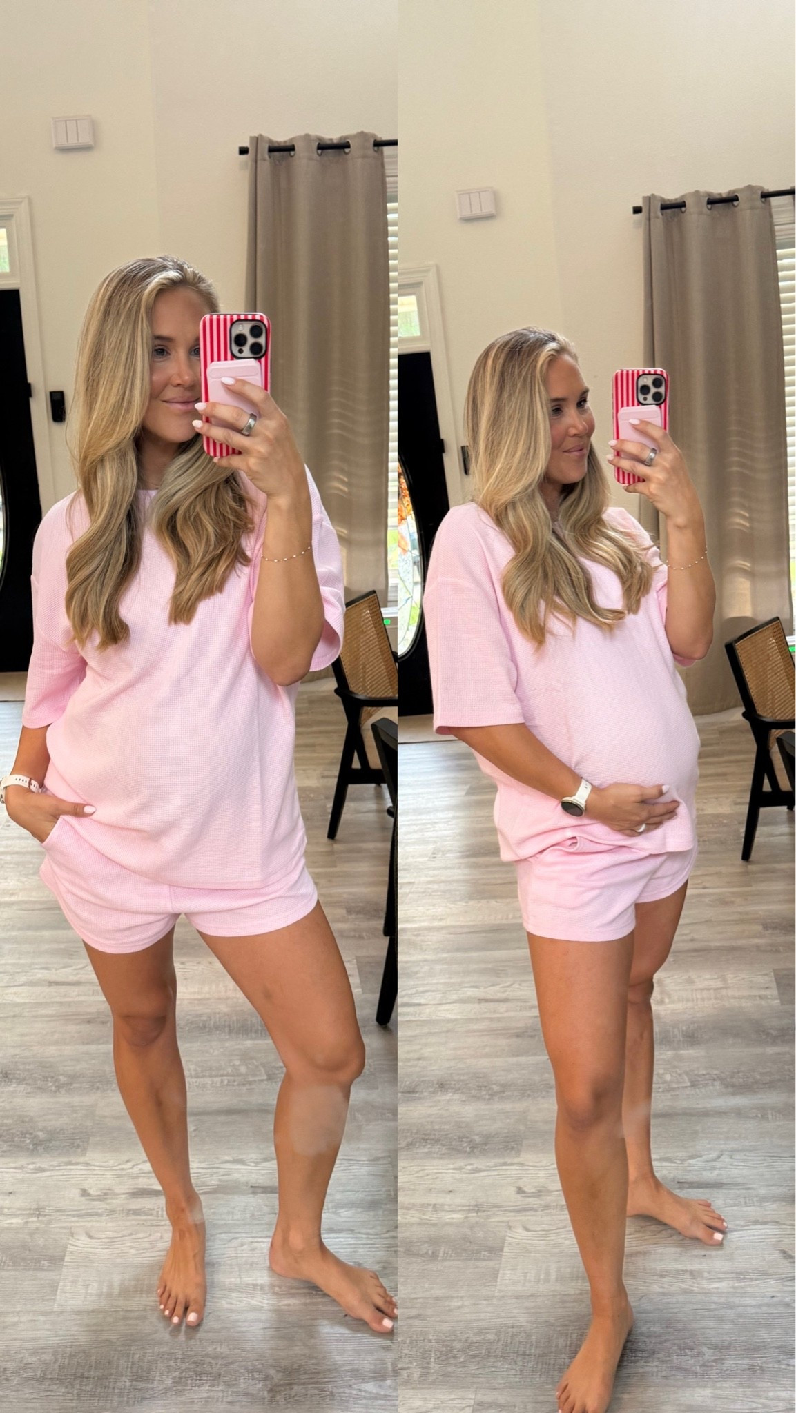 Cutest most comfy lounge set. Waffle knit oversized and so comfy! Wearing size medium in color Periwinkle

#LTKdayinmylife #LTKTravel #LTKmomlife