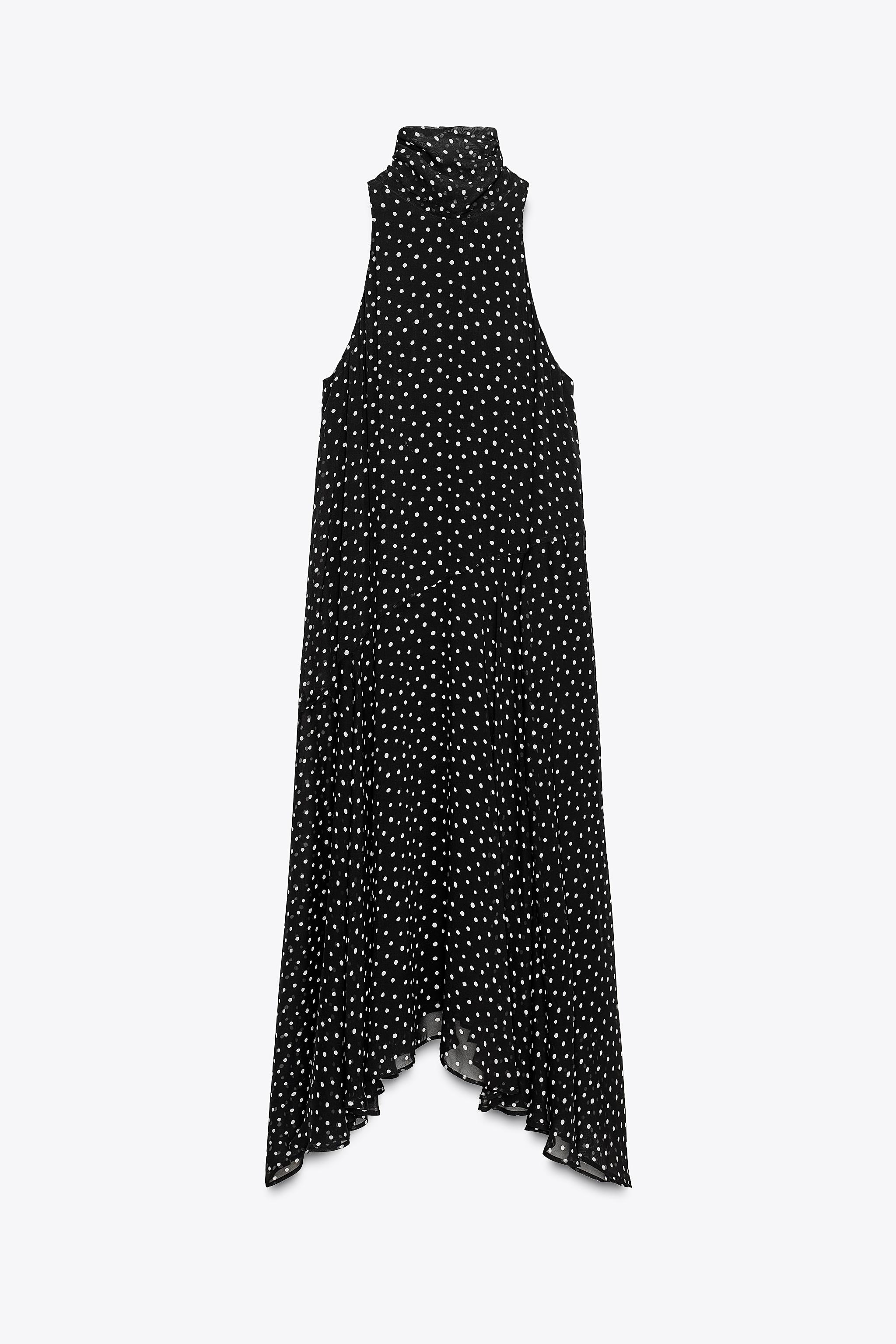 ZW COLLECTION HALTER POLKA DOT DRESS | Zara US