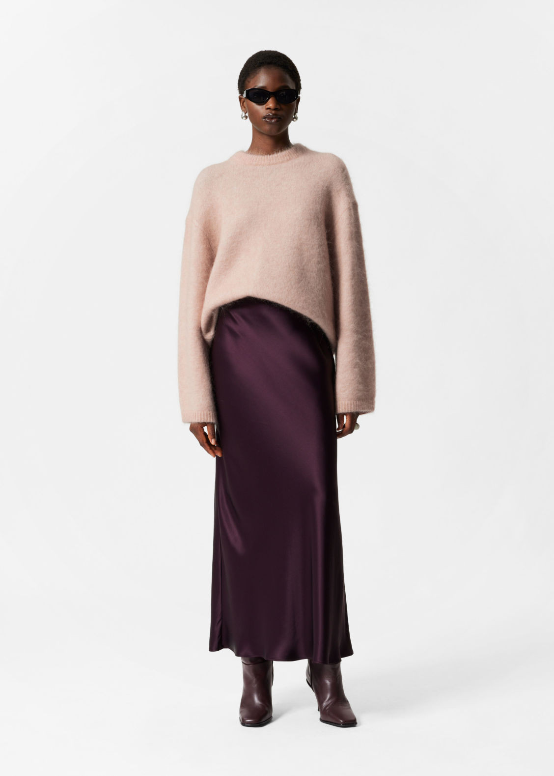 Satin Maxi Skirt - Purple | & Other Stories US