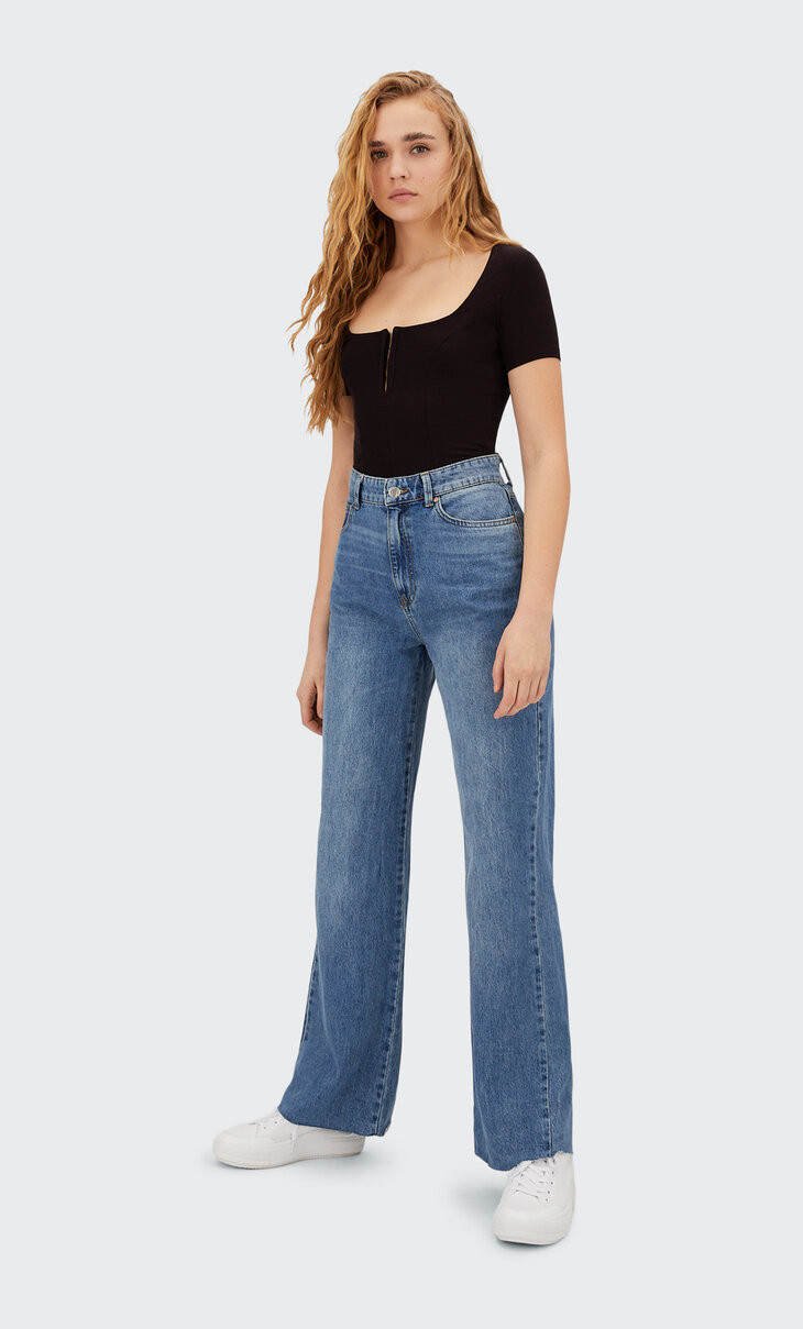 Jean straight - Jeans femme | Stradivarius France | Stradivarius (FR)