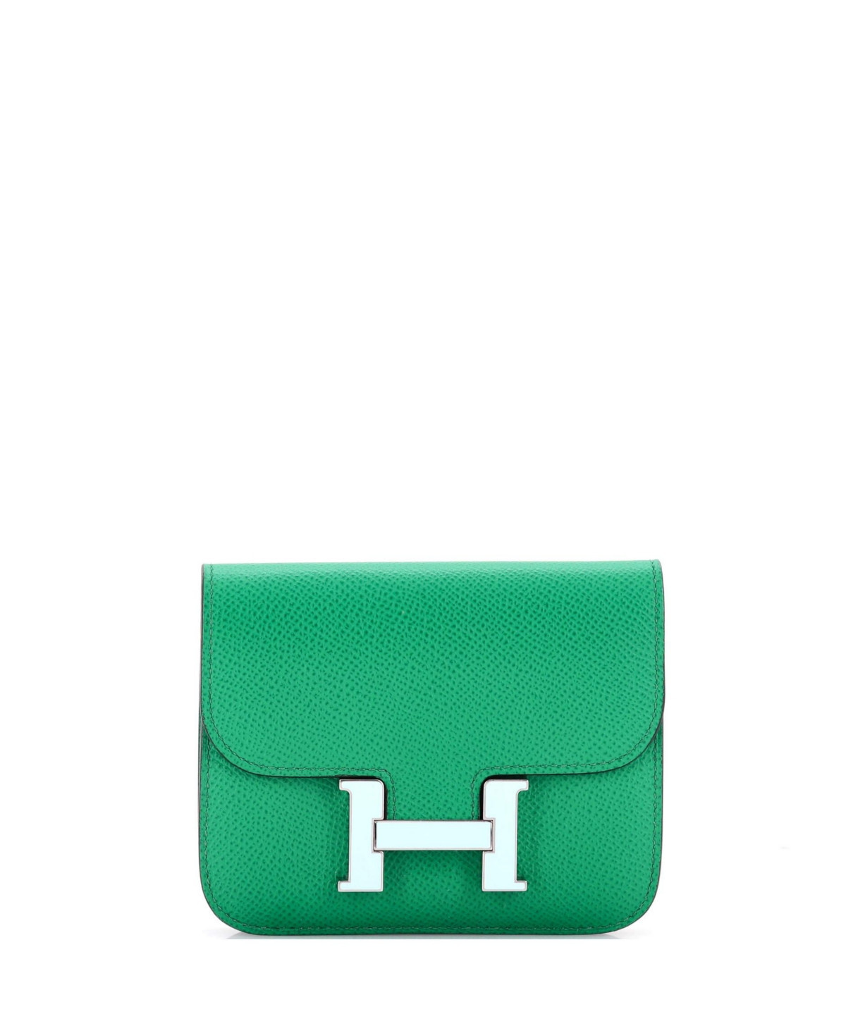 Pre-Owned Hermes Constance Slim Wallet Epsom - Green | Macy's