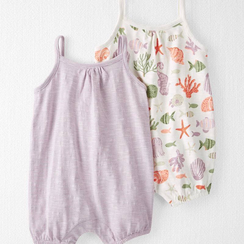 2-Pack Organic Cotton Rompers | Carter's