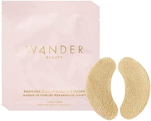 Gold Under Eye Patches | WANDER BEAUTY BAGGAGE CLAIM | Under Eye Mask, Brightens Dark Circles, Hy... | Amazon (US)