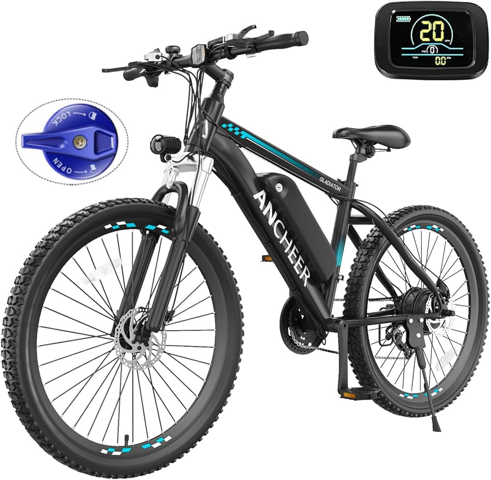 ANCHEER Electric Bike for Adults with 750W Peak Motor, 48V 499Wh Ebike, Up to 55 Miles, 3H Fast C... | Amazon (US)