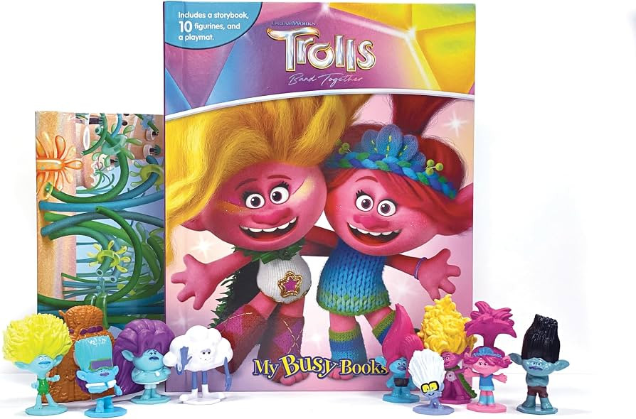 DreamWorks Trolls Band Together My Busy Books - Storybook, 10 figurines, playmat | Amazon (US)