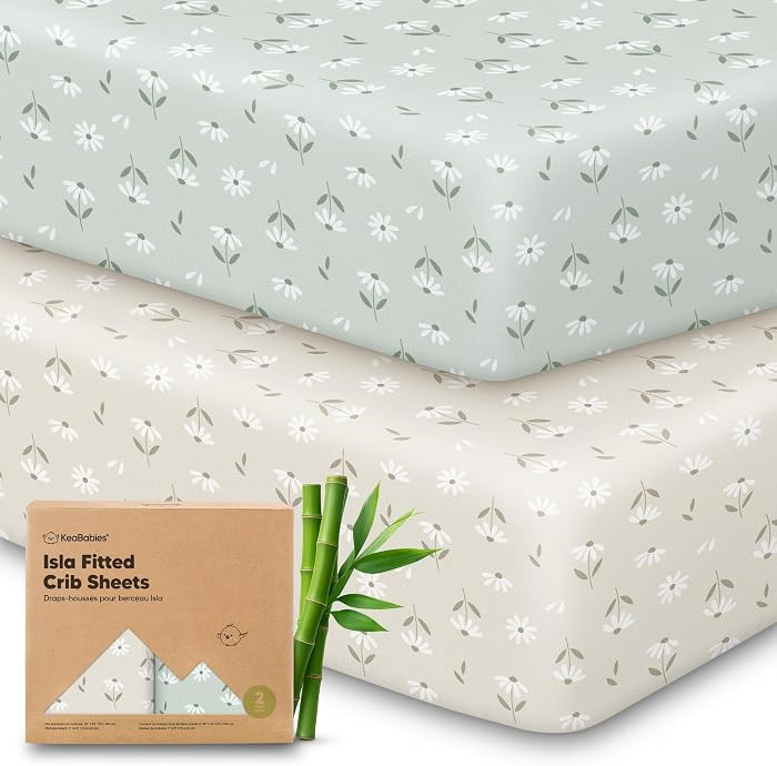 KeaBabies 2-Pack Baby Crib Sheets for Boys, Girls - 52x28 Viscose Derived from Bamboo Toddler Bed... | Amazon (US)