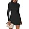 Zeagoo Women's Sexy Bodycon Dress Long Sleeve Slim Fit Turtleneck Dress Solid Color Party Club Dr... | Amazon (US)