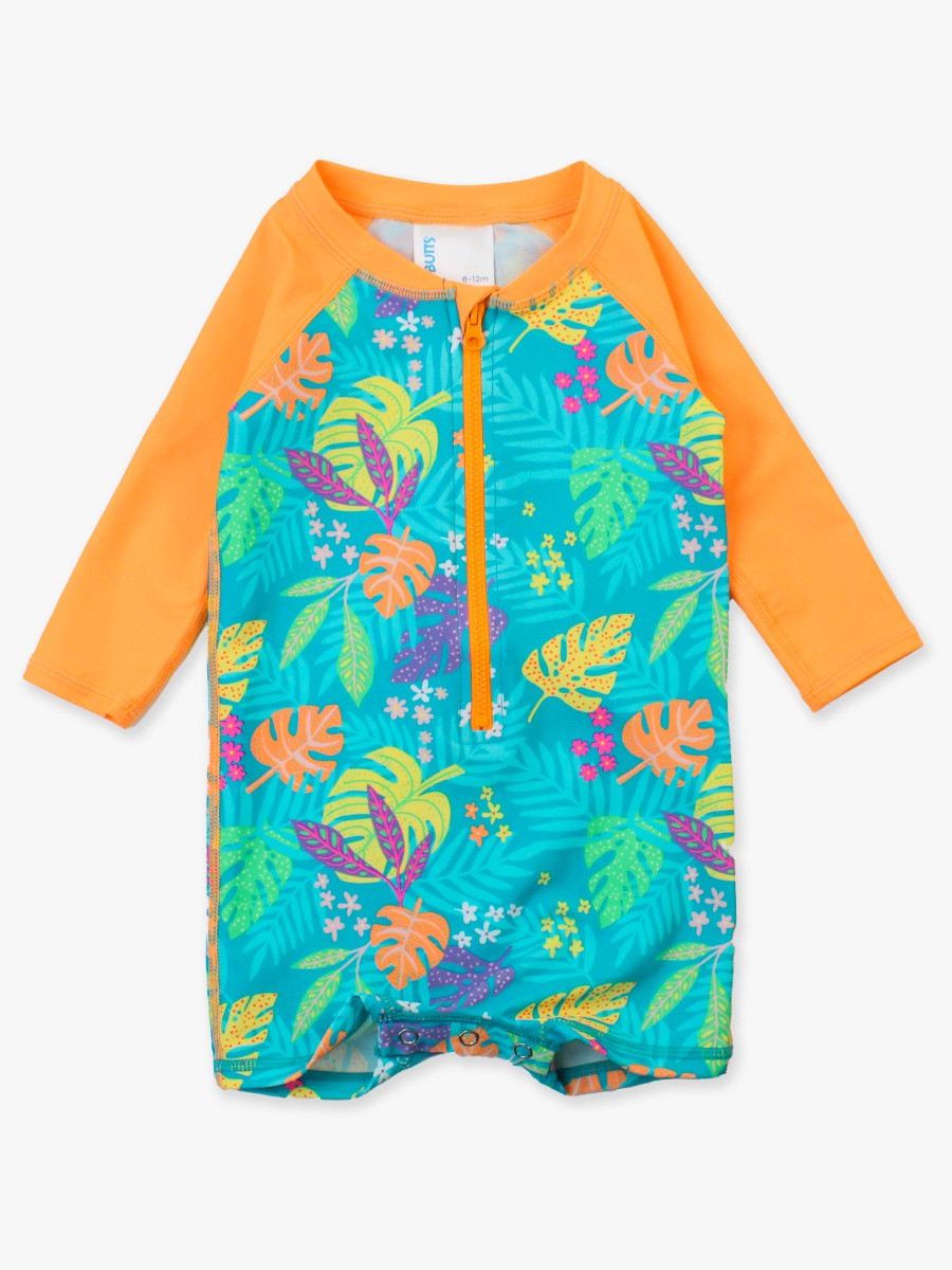 Boys Long Sleeve One Piece Rash Guard | RuffleButts / RuggedButts