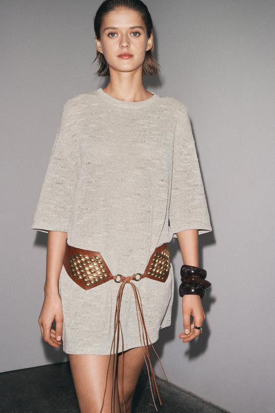 RUSTIC SHORT DRESS | Zara US