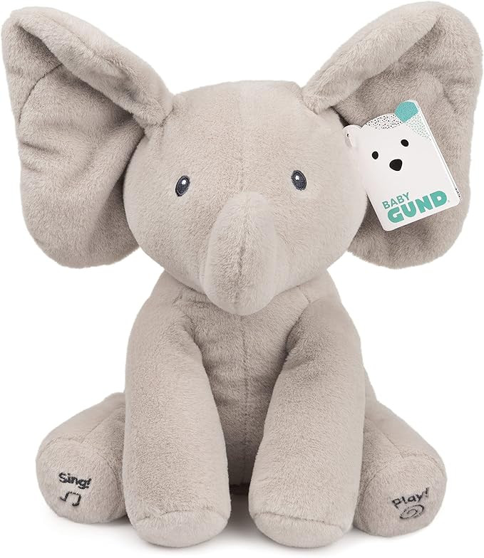 Amazon.com: Baby GUND Official Animated Flappy The Elephant Stuffed Animal Baby Toy Plush for Bab... | Amazon (US)