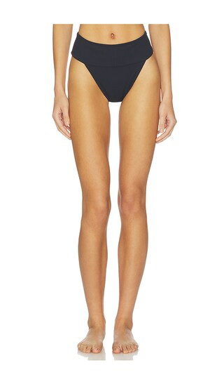 Tamarindo Bikini Bottom in Black Rib | Revolve Clothing (Global)