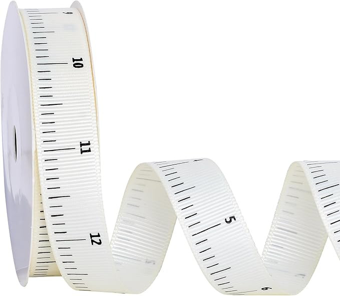 Ribest Back to School Ruler Ribbon, 5/8 Inch Teacher Natural Grosgrain Ribbon with Measuring Tape... | Amazon (US)