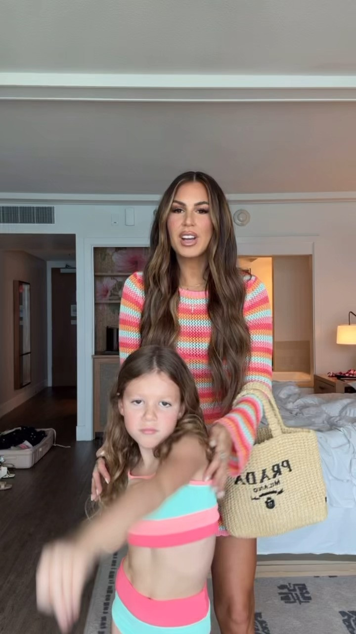 hawaii day one 🏝️ wearing a size medium swim and small cover up! 
Blakely is wearing size 7/8  

 #LTKootd #LTKSeasonal #LTKTravel